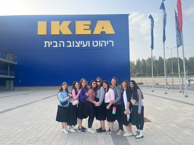 Group of women posing in front of IKEA